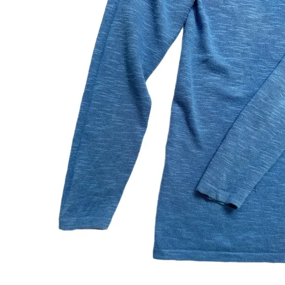 Eileen Fisher Organic Cotton Linen Blue V Neck Pull over, XS - Picture 4 of 7